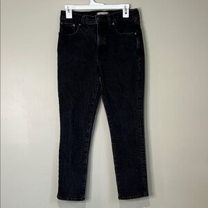 Madewell The Mid Rise Perfect Vintage Jean Classic Black Women's Jeans 28